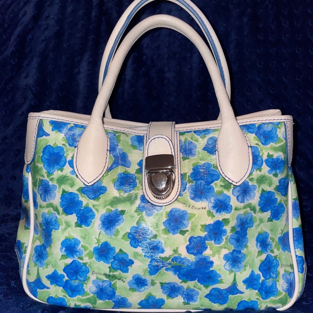 Dooney & Bourke Blue Flower Handbag